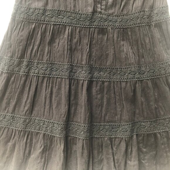 H&M Women's Black Frilly Skirt Size 4 - Picture 3 of 5